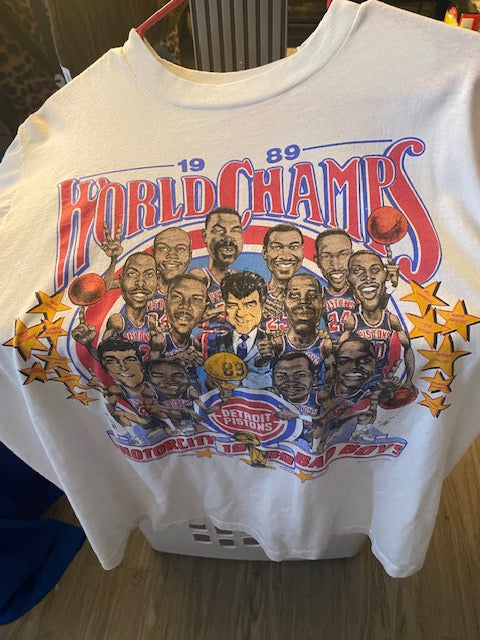 1989 Detroit Pistons World Champions Vintage T-Shirt