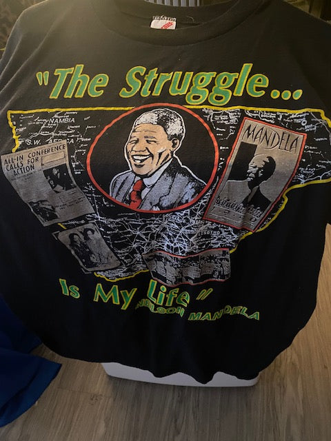 Nelson Mandela "The Struggle Is My Life" Vintage T-Shirt